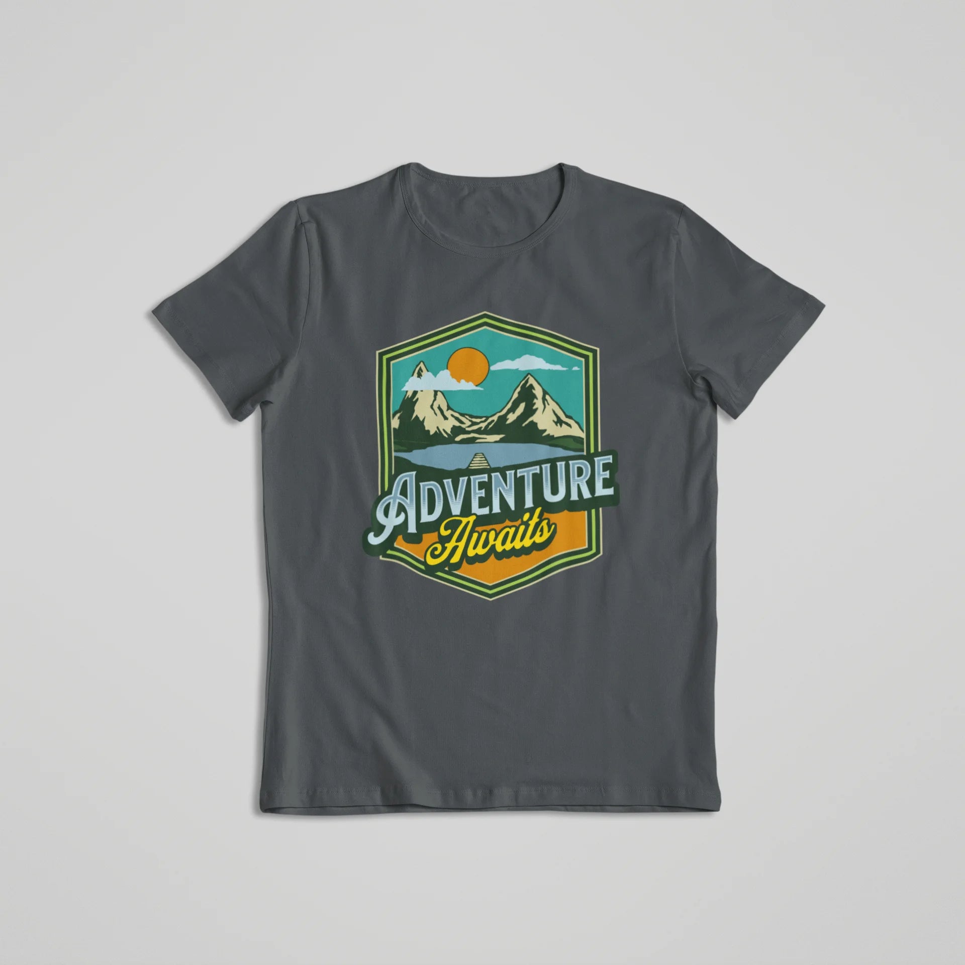 Adventure Awaits T-shirt Steel Grey