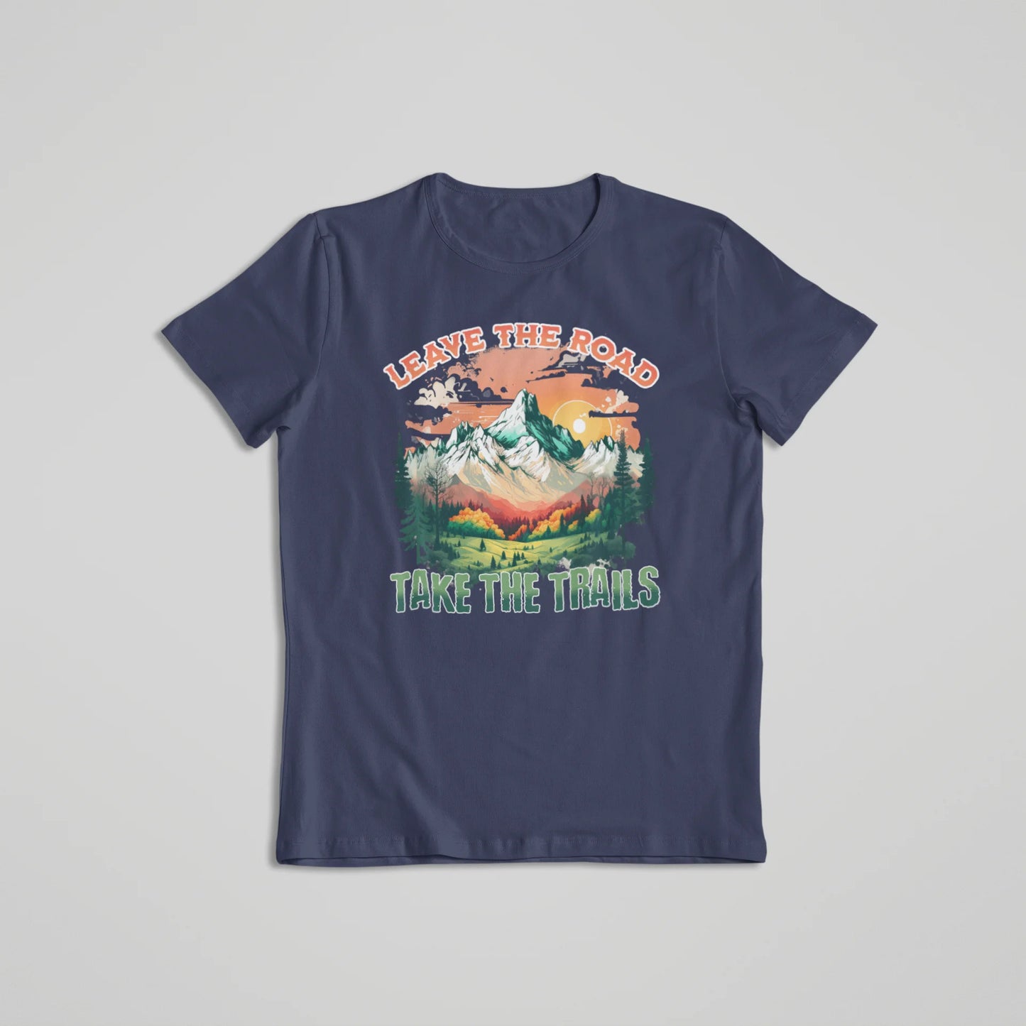 Leave The Road Take The Trails T-shirt Navy Blue